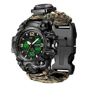 23-in-1 Survival Digital Watch Brown Camo